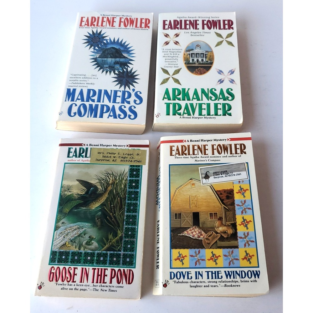 Earlene Fowler Lot of 4 Books Benni Harper Mystery Paperback Goose in the Pond